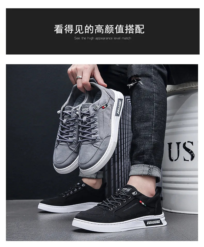 Men's Casual Shoes Waterproof Breathable Men's Vulcanized Shoes Comfortable Lightweight Quality Vulcanized Shoes for Men Sneaker
