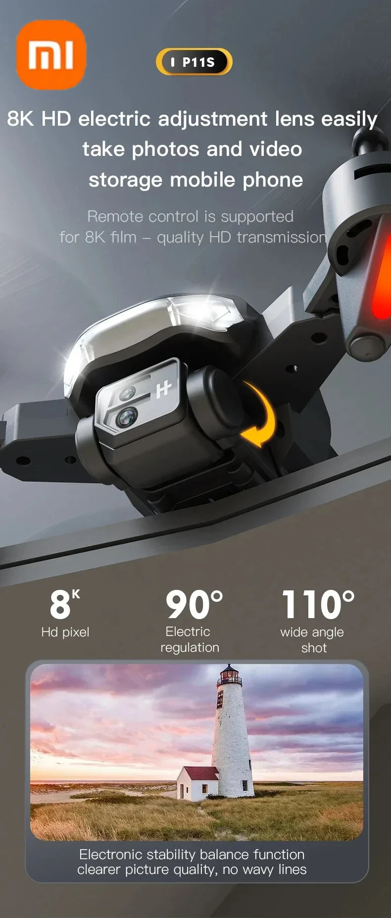 Xiaomi MIJIA P11 Pro Max Drone 5G GPS 8K HD Professional Aerial Photography Camera Obstacle Avoidance Brushless 10000M New