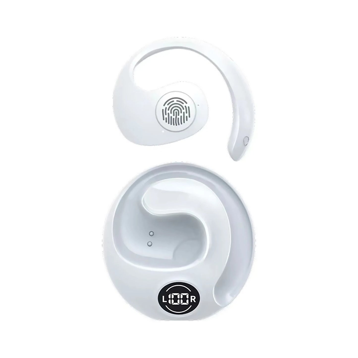 Wireless Bluetooth 5.3 Headphones Waterproof Mini Ear Hook Headset TWS Earbuds HiFi Bass Noise Reduction Earphone For Sports Gym