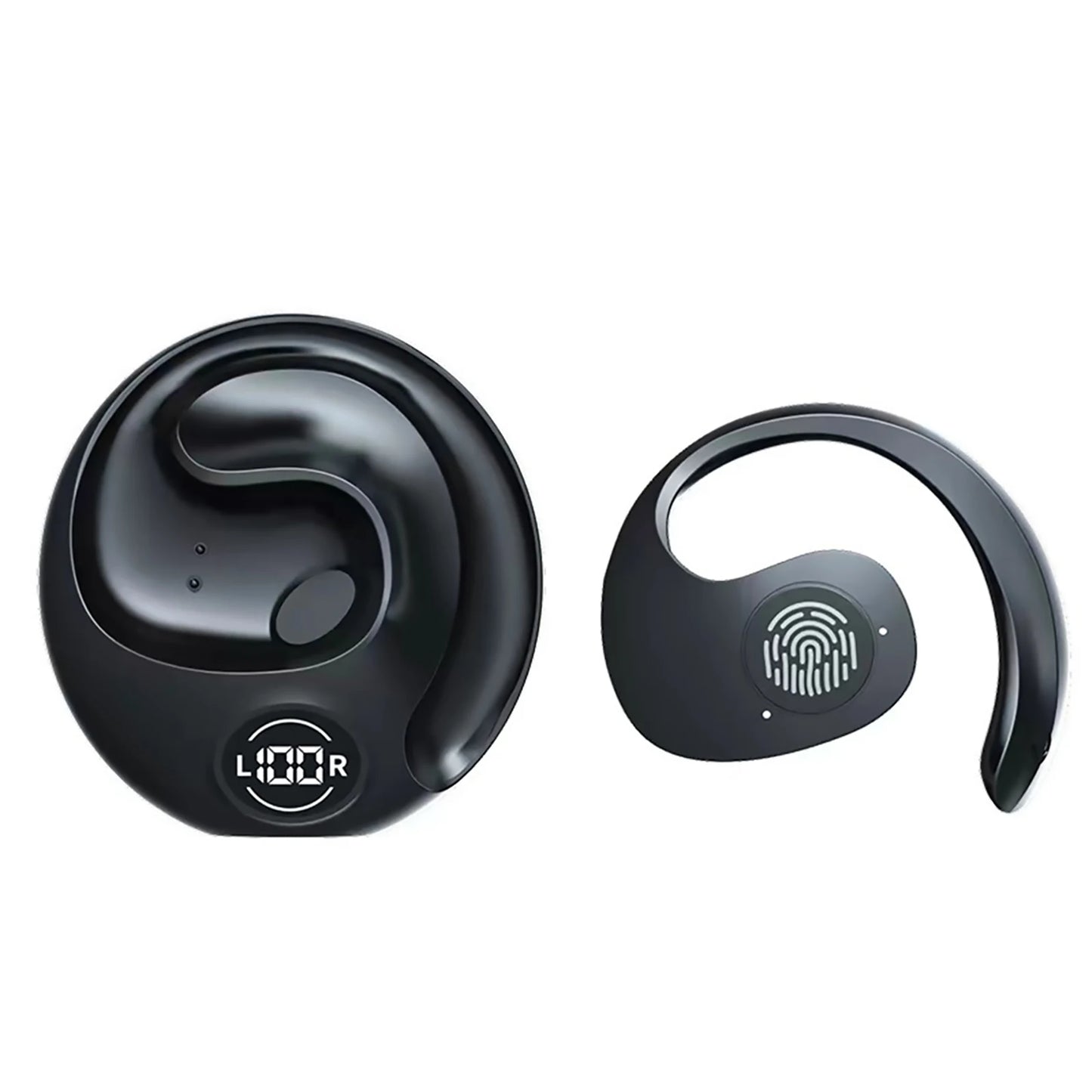 Wireless Bluetooth 5.3 Headphones Waterproof Mini Ear Hook Headset TWS Earbuds HiFi Bass Noise Reduction Earphone For Sports Gym