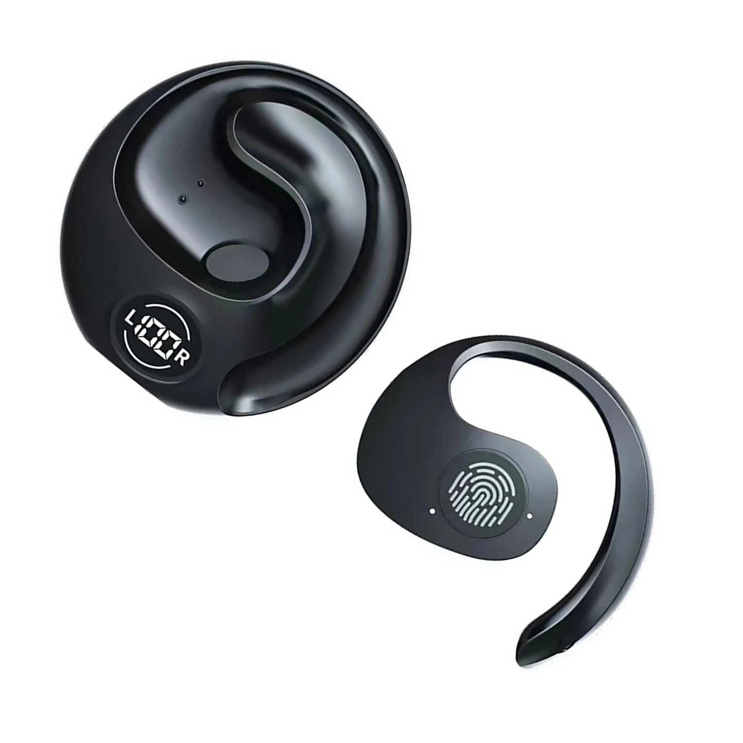 Wireless Bluetooth 5.3 Headphones Waterproof Mini Ear Hook Headset TWS Earbuds HiFi Bass Noise Reduction Earphone For Sports Gym