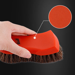 SPTA 3Pcs Car Detailing Brush Kit, Leather&Textile Car Interior Brush, Comfortable Grip and Scratch-Free Car Detailing Cleaning