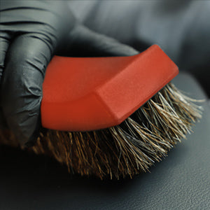 SPTA 3Pcs Car Detailing Brush Kit, Leather&Textile Car Interior Brush, Comfortable Grip and Scratch-Free Car Detailing Cleaning