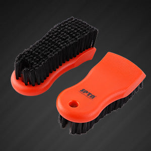 SPTA 3Pcs Car Detailing Brush Kit, Leather&Textile Car Interior Brush, Comfortable Grip and Scratch-Free Car Detailing Cleaning